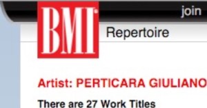 BMI Repertoire Giuliano Perticara