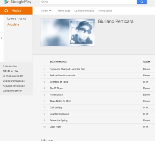 Giuliano Perticara on Google Play / Musica