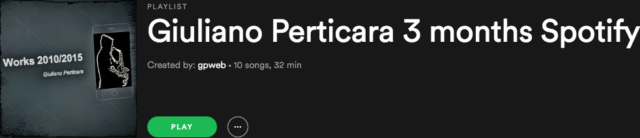 Giuliano Perticara 3 months on #Spotify