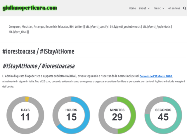 giuliano perticara blog - #iorestoacasa / #IStayAtHome - Screenshot